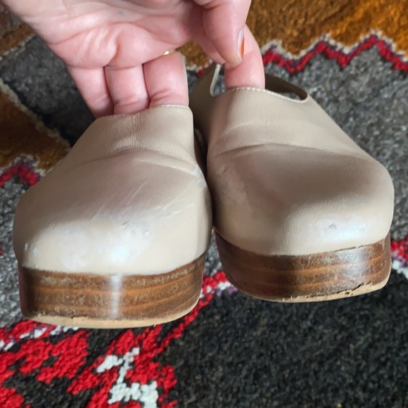 Intentionally Blank Stacked Wood Platform Heels in Shell Pink - Picture 3 of 10